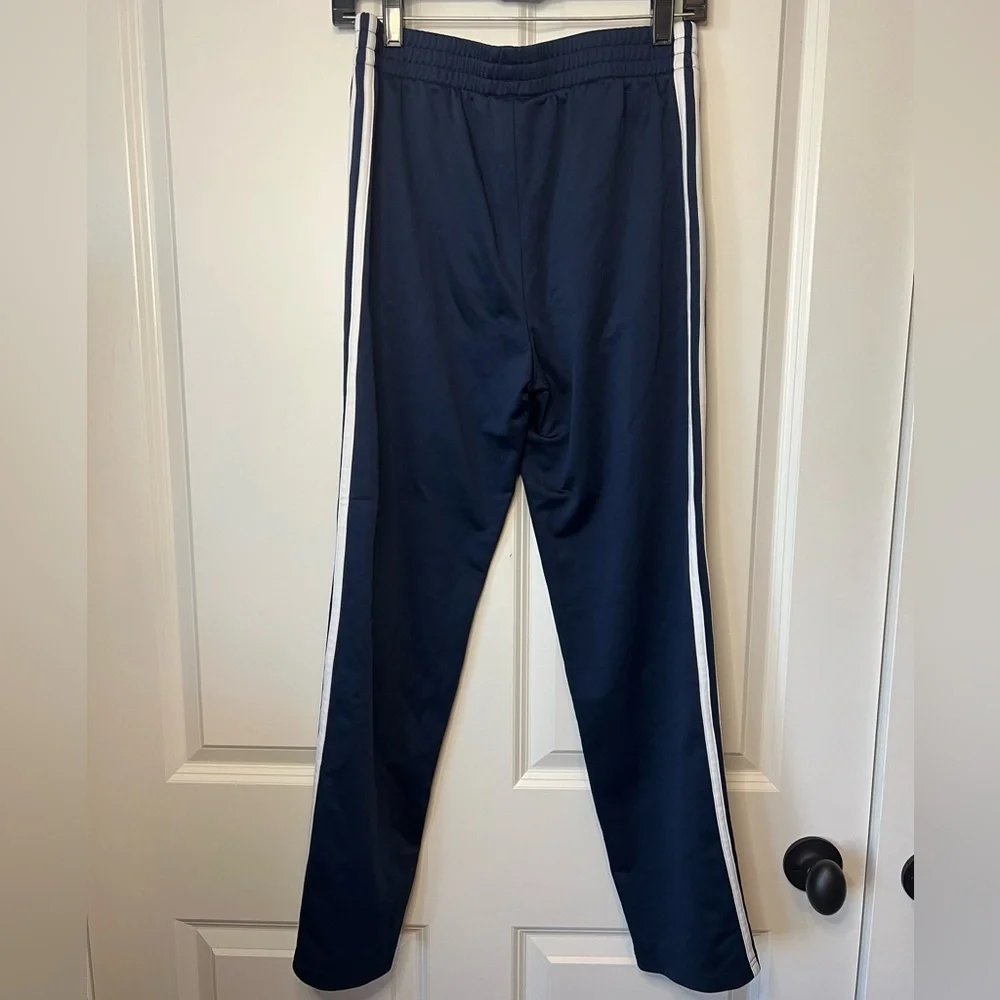 Adidas Kids Blue Joggers with White Stripes - Picture 6 of 6